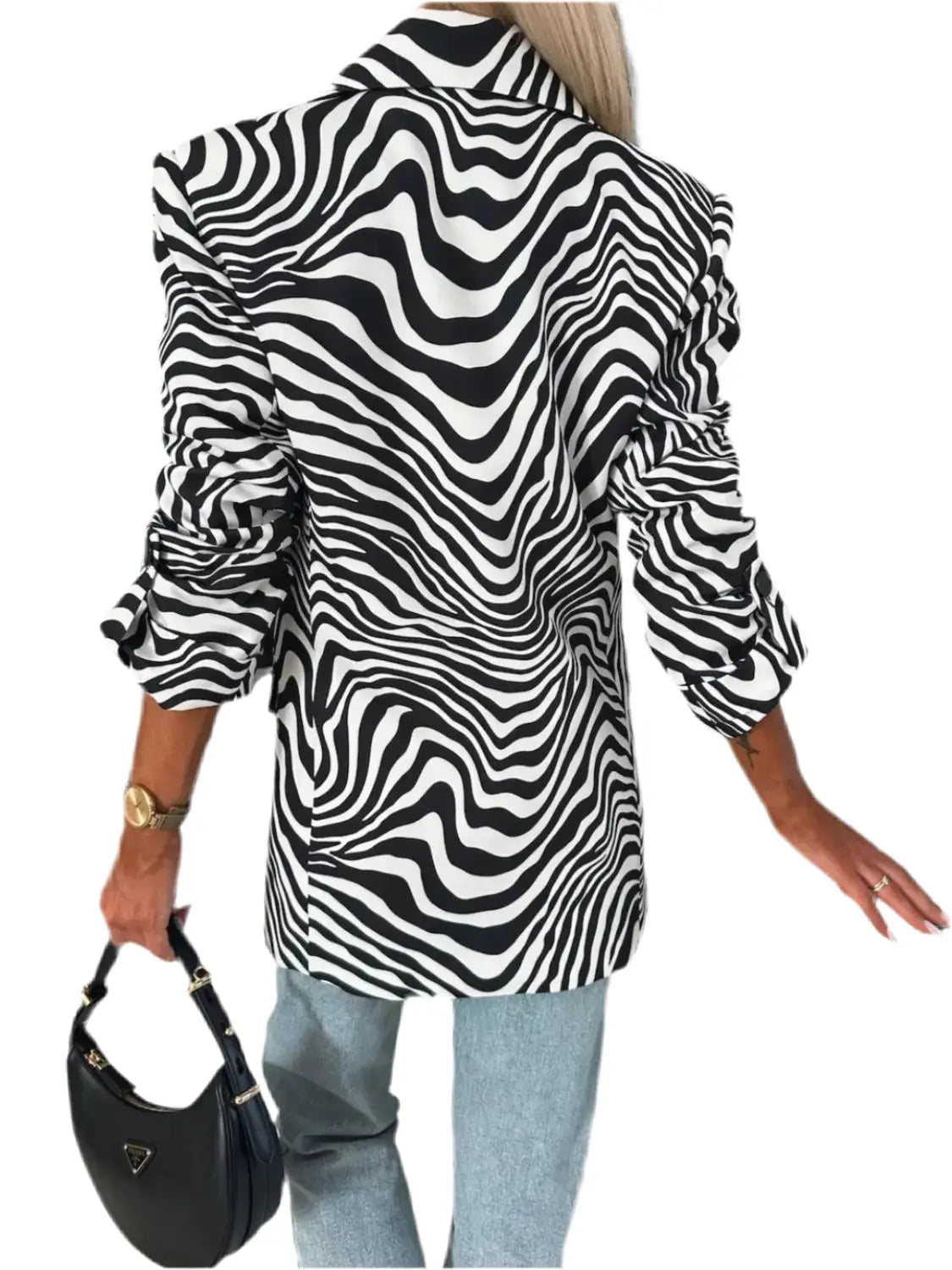 Blazer Comprido Print Zebra - Marminna Fashion