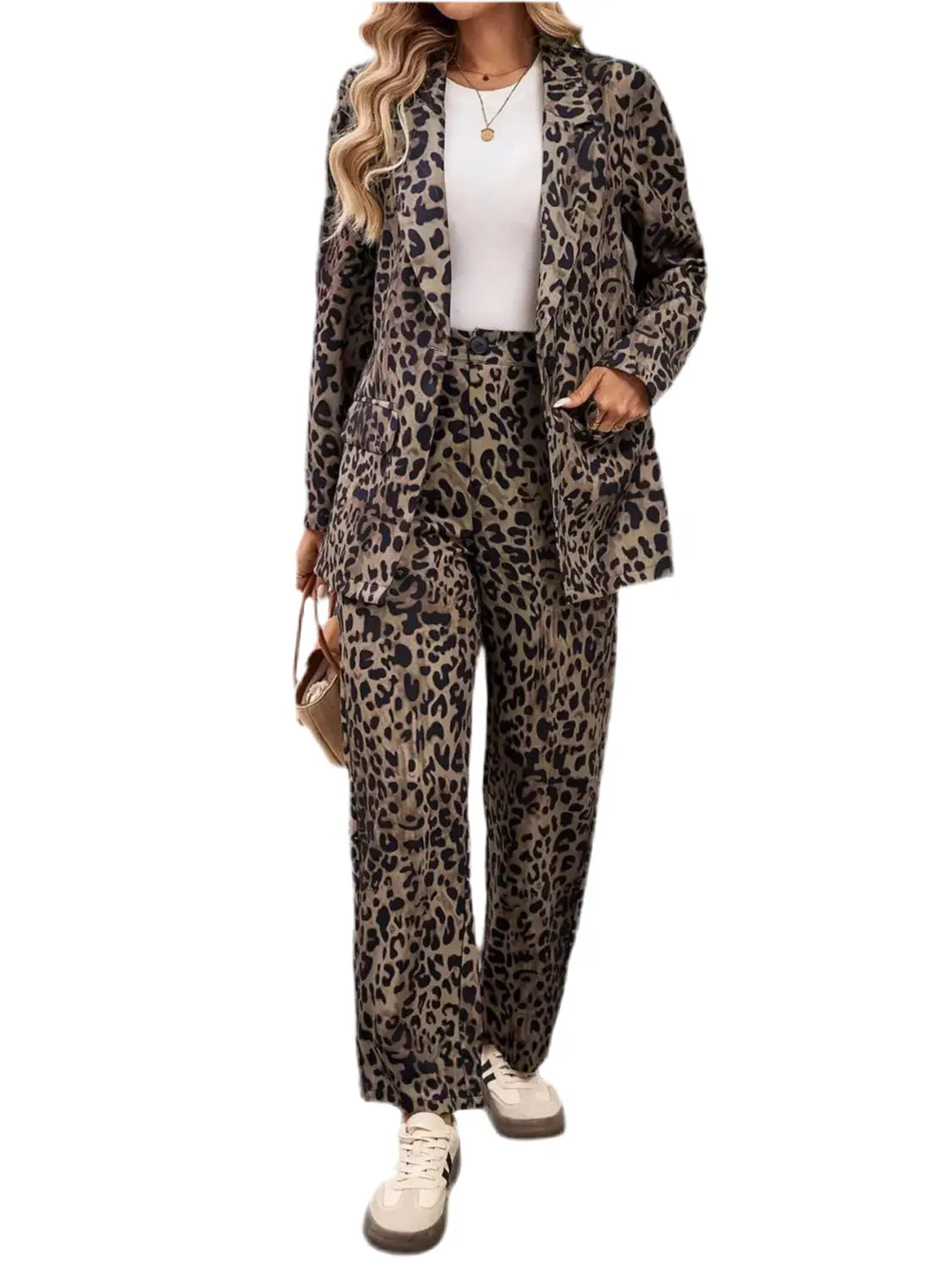 Fato Blazer e Calça Leopardo Look-Total - Marminna Fashion