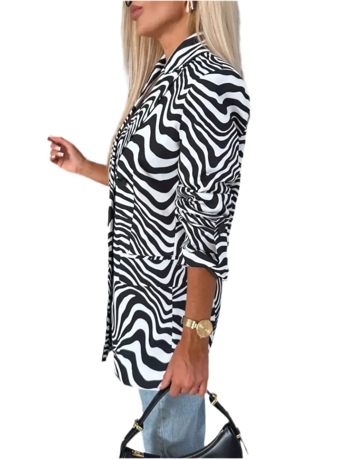 Blazer Comprido Print Zebra - Marminna Fashion