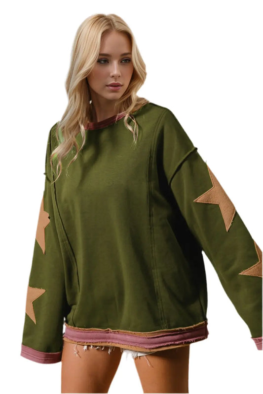 Sweatshirt Estrelas Douradas - Marminna Fashion